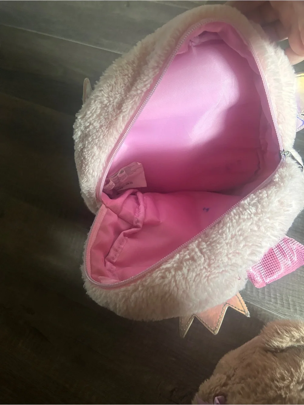 Pink Plush Piglet Kids mini Backpack